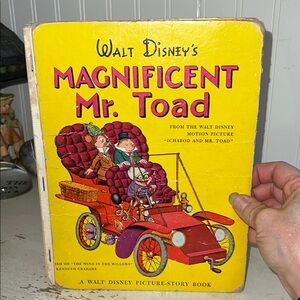 1949 Disney's Magnificent Mr. Toad Story Book - Yellow and Red